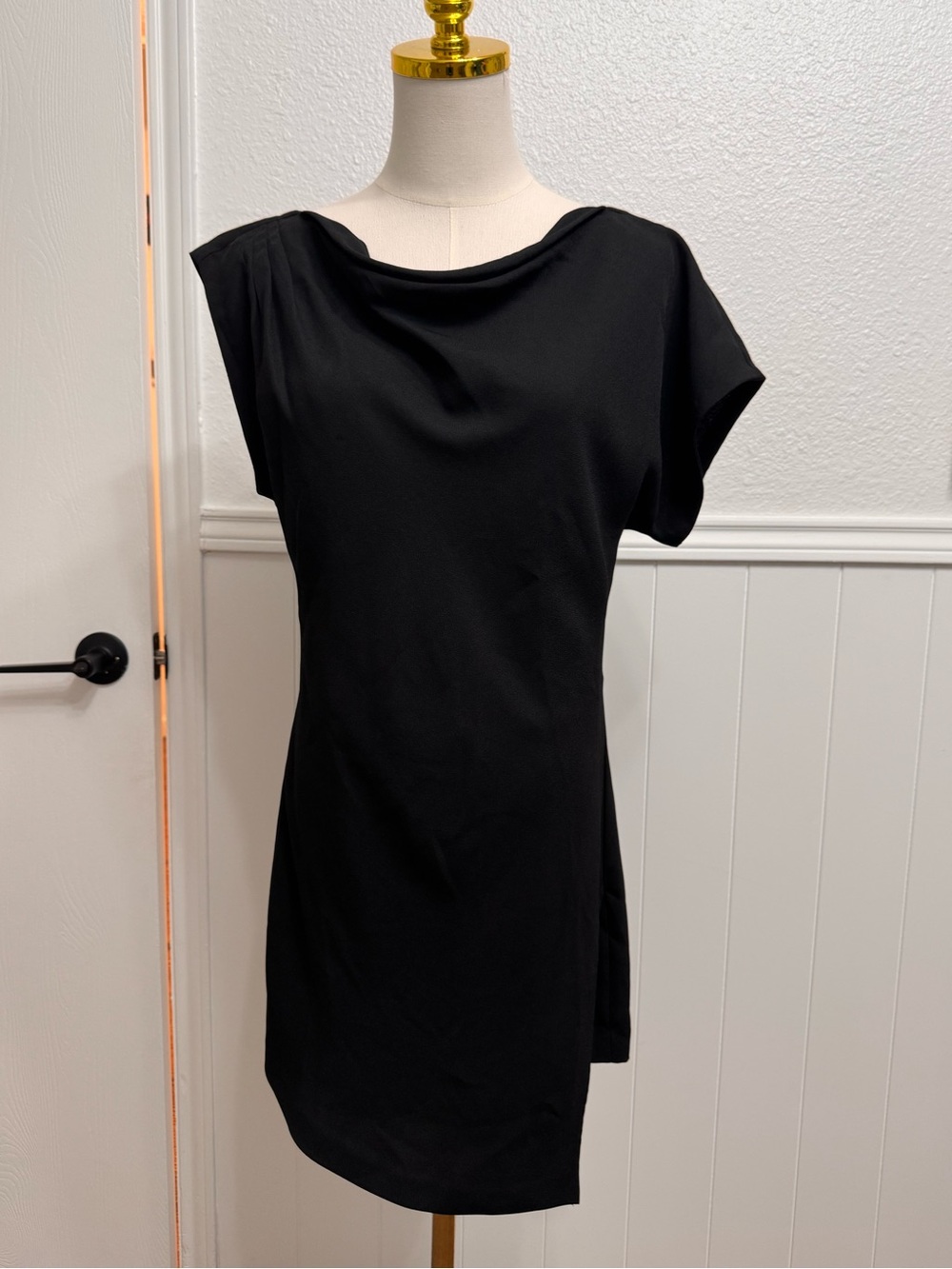 Club Monaco Black Short Dress with Zip Back
